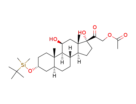 21-acetoxy-3α,11β,17α-trihydroxy-5α-pregnan-20-one 3-tert-butyldimethylsilyl ether