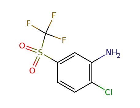 Molecular Structure of 779-87-3 (2-CHLORO-5-(TRIFLUOROMETHYLSULFONYL)ANILINE)