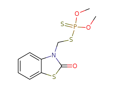 Molecular Structure of 30725-72-5 (Dithiophosphoric acid O,O-dimethyl S-(2-oxobenzothiazol-3(2H)-ylmethyl) ester)