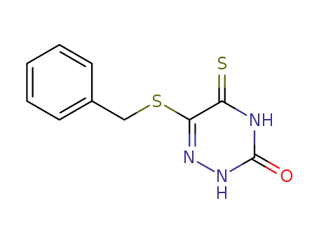 Molecular Structure of 23449-16-3 (6-(benzylsulfanyl)-5-thioxo-4,5-dihydro-1,2,4-triazin-3(2H)-one)