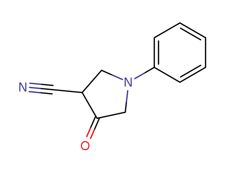 Molecular Structure of 23935-47-9 (4-oxo-1-phenylpyrrolidine-3-carbonitrile)