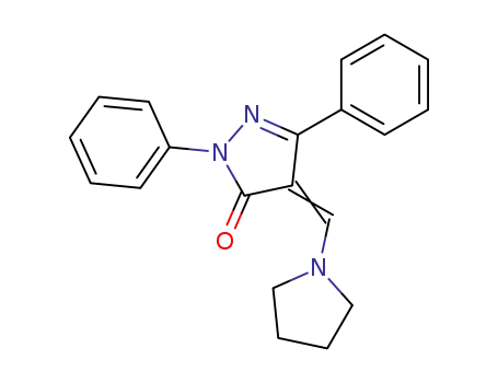 1,3-Diphenyl-4-(1-pyrrolidinylmethylene)-2-pyrazolin-5-one