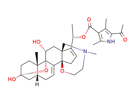 1-(9,12-Dihydroxy-2,11a-dimethyl-1,2,3,4,7a,8,9,10,11,11a,12,13-dodecahydro-7H-9,11b-epoxy-13a,5a-prop[1]enophenanthro[2,1-f][1,4]oxazepin-14-yl)ethyl 5-acetyl-2,4-dimethyl-1H-pyrrole-3-carboxylate