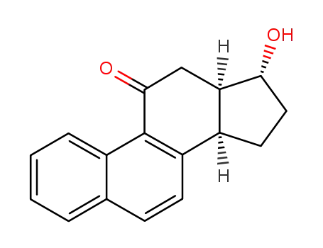 Molecular Structure of 23462-86-4 ((14beta,17alpha)-17-hydroxygona-1(10),2,4,6,8-pentaen-11-one)