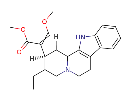 Molecular Structure of 7729-22-8 ((3β,16E,20β)-16,17-Didehydro-17-methoxycorynan-16-carboxylic acid methyl ester)