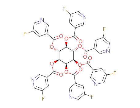 Molecular Structure of 23763-98-6 (cyclohexane-1,2,3,4,5,6-hexayl hexakis(5-fluoropyridine-3-carboxylate))