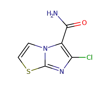 Molecular Structure of 23576-86-5 (6-chloroimidazo[2,1-b][1,3]thiazole-5-carboxamide)
