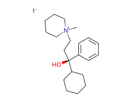 (+)-1-(3-CYCLOHEXYL-3-HYDROXY-3-PHENYLPROPYL)-1-METHYLPIPERIDINIUM IODIDECAS