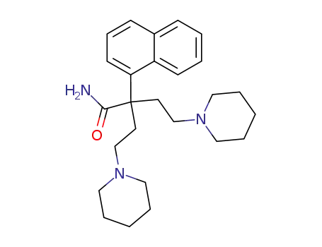 Molecular Structure of 2390-11-6 (α,α-Bis(2-piperidinoethyl)-1-naphthaleneacetamide)