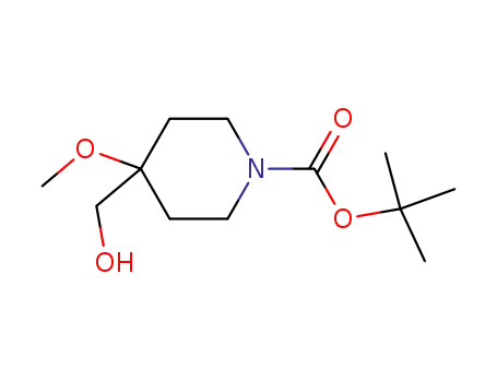 Molecular Structure of 239073-94-0 (1-BOC-4-HYDROXYMETHYL-4-METHOXY-PIPERIDINE)