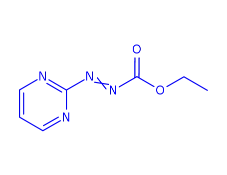 Molecular Structure of 239077-01-1 (Diazenecarboxylic  acid,  2-pyrimidinyl-,  ethyl  ester  (9CI))