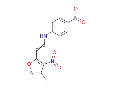 Molecular Structure of 91975-03-0 (4-Nitro-3-methyl-5-<2-(4-nitro-anilino)-vinyl>-isoxazol)