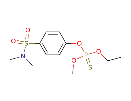 Molecular Structure of 3062-62-2 (Phosphorothioic acid O-ethyl O-methyl O-[p-(N,N-dimethylsulfamoyl)phenyl] ester)