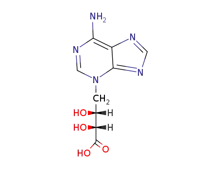 Molecular Structure of 28875-84-5 (3H-Purine-3-butanoicacid, 6-amino-a,b-dihydroxy-, (aR,bR)-)