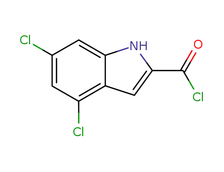 Molecular Structure of 306937-25-7 (4,6-DICHLORO-1H-INDOLE-2-CARBONYL CHLORIDE)