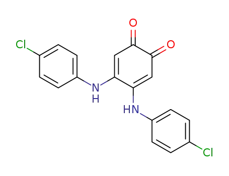 Molecular Structure of 30725-06-5 (4,5-bis[(4-chlorophenyl)amino]cyclohexa-3,5-diene-1,2-dione)