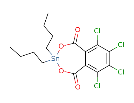 Molecular Structure of 23535-89-9 (3,3-Dibutyl-6,7,8,9-tetrachloro-2,4,3-benzodioxastannepin-1,5-dione)