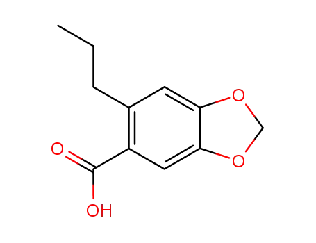 Molecular Structure of 23505-33-1 (6-propyl-1,3-benzodioxole-5-carboxylic acid)