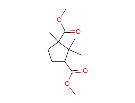 Molecular Structure of 7282-27-1 (1,2,2-Trimethyl-1,3-cyclopentanedicarboxylic acid dimethyl ester)