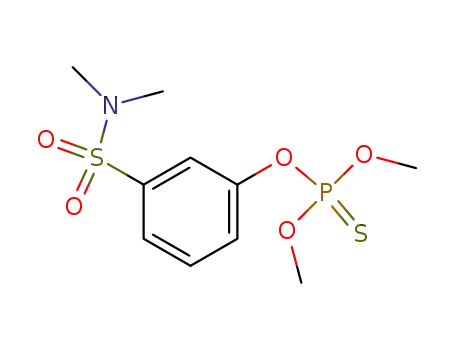 Molecular Structure of 30978-90-6 (m-Hydroxy-N,N-dimethylbenzenesulfonamide O,O-dimethyl phosphorothioate)