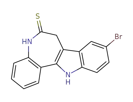 Molecular Structure of 237430-35-2 (9-bromo-7,12-dihydrobenzo[2,3]azepino[4,5-b]indole-6(5H)-thione)