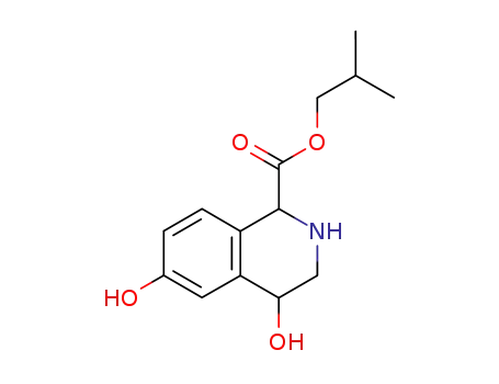 Molecular Structure of 23824-33-1 (1,2,3,4-Tetrahydro-4,6-dihydroxy-1-isoquinolinecarboxylic acid isobutyl ester)
