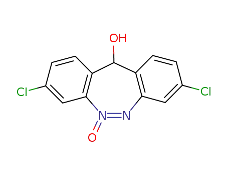 Molecular Structure of 23469-59-2 (11H-Dibenzo[c,f][1,2]diazepin-11-ol, 3,8-dichloro-, 5-oxide)