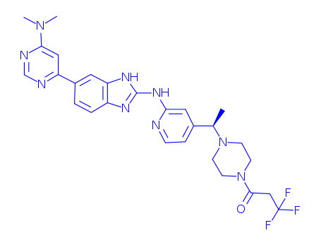 1-(4-{(1R)-1-[2-({6-[6-(dimethylamino)pyrimidin-4-yl]-1H-benzimidazol-2-yl}amino)pyridin-4-yl]ethyl}piperazin-1-yl)-3,3,3-trifluoropropan-1-one