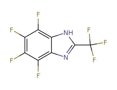Molecular Structure of 2355-43-3 (4,5,6,7-tetrafluoro-2-(trifluoromethyl)-1H-benzimidazole)