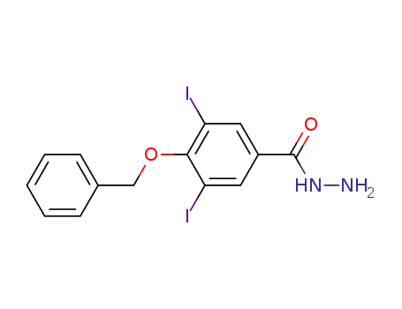 Molecular Structure of 23964-42-3 (4-(benzyloxy)-3,5-diiodobenzohydrazide)