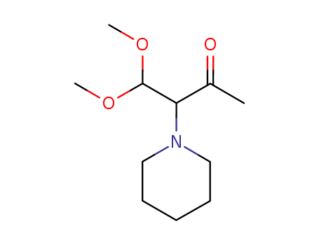 4,4-Dimethoxy-3-(1-piperidinyl)-2-butanone