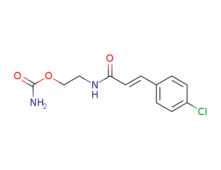 Molecular Structure of 30740-37-5 (N-(2-Carbamoyloxyethyl)-3-(4-chlorophenyl)propenamide)