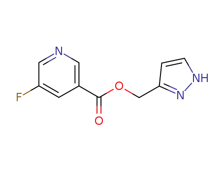 Molecular Structure of 23723-16-2 (1H-pyrazol-5-ylmethyl 5-fluoropyridine-3-carboxylate)