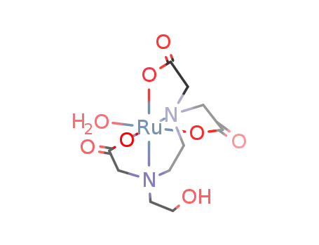 Molecular Structure of 118170-06-2 (Ru{N'-(2-hydroxyethyl)ethylenediamine-N,N,N'-triacetate}(H<sub>2</sub>O))