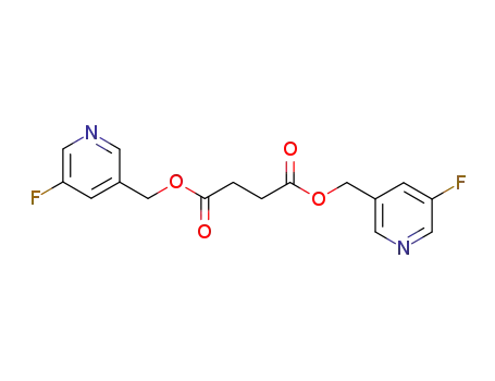 Molecular Structure of 23649-13-0 (bis[(5-fluoropyridin-3-yl)methyl] butanedioate)