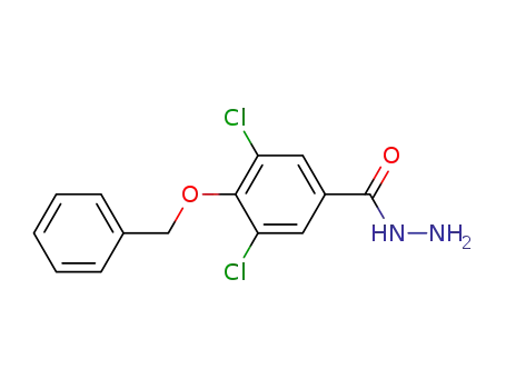 Molecular Structure of 23964-36-5 (4-(benzyloxy)-3,5-dichlorobenzohydrazide)