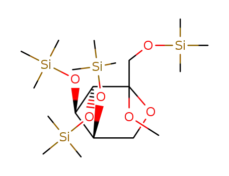 Molecular Structure of 30788-70-6 (Methyl 1-O,3-O,4-O,5-O-tetrakis(trimethylsilyl)-L-sorbopyranoside)