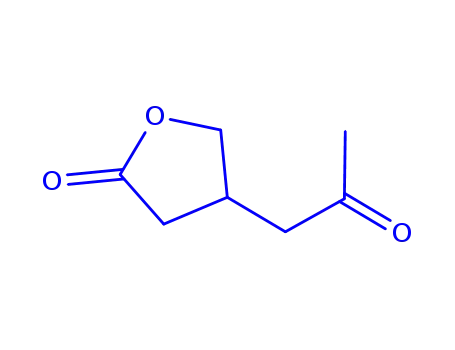 Molecular Structure of 307519-50-2 (2(3H)-Furanone, dihydro-4-(2-oxopropyl)-, (4S)- (9CI))