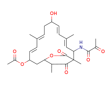 Propanamide,N-[(1S,2R,3E,5E,7S,9E,11E,13S,15R,19R)-13-(acetyloxy)-7-hydroxy-1,4,10,19-tetramethyl-17,18-dioxo-16-oxabicyclo[13.2.2]nonadeca-3,5,9,11-tetraen-2-yl]-2-oxo-,(2S)- cas  23477-98-7