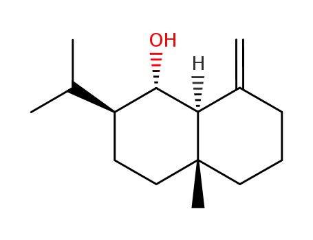 Molecular Structure of 30951-17-8 ((1R,8aα)-Decahydro-4aβ-methyl-8-methylene-2β-(1-methylethyl)naphthalen-1α-ol)