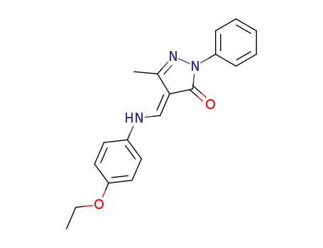 3-METHYL-4-(P-PHENETIDINOMETHYLENE)-1-PHENYL-PYRAZOLONE-5