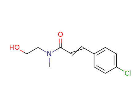 Molecular Structure of 30687-26-4 (3-(4-Chlorophenyl)-N-(2-hydroxyethyl)-N-methylpropenamide)