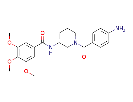 Molecular Structure of 30751-15-6 (N-(1-(p-Aminobenzoyl)-3-piperidyl)-3,4,5-trimethoxybenzamide hydrate)