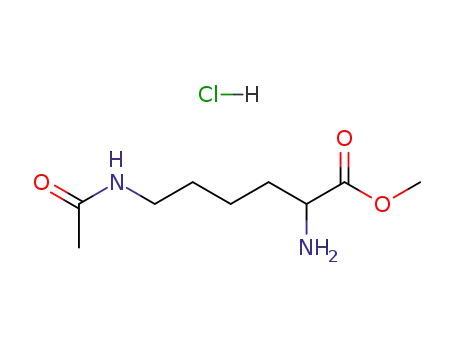 Molecular Structure of 23735-91-3 (ε-acetyllysine methyl ester hydrochloride)
