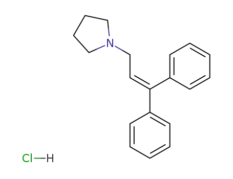 Molecular Structure of 30778-26-8 (1-(3,3-Diphenylallyl)pyrrolidine hydrochloride)