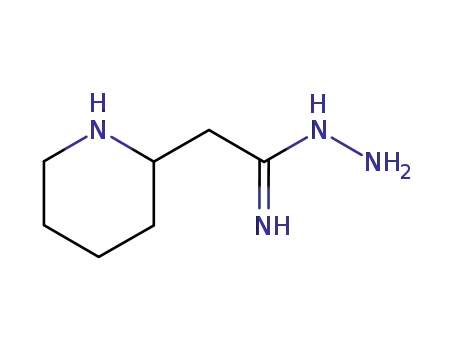 Molecular Structure of 23561-63-9 (2-Piperidineacetimidic  acid,  hydrazide  (8CI))