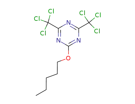 Molecular Structure of 30863-57-1 (2-(pentyloxy)-4,6-bis(trichloromethyl)-1,3,5-triazine)
