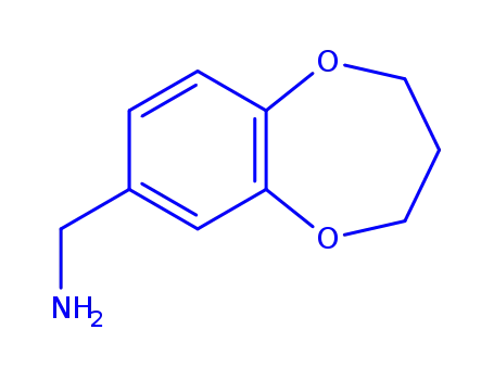 Molecular Structure of 23475-00-5 (3,4-DIHYDRO-2H-1,5-BENZODIOXEPIN-7-YLMETHYLAMINE)