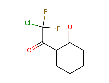 Molecular Structure of 2343-34-2 (2-(CHLORODIFLUOROACETYL)CYCLOHEXANONE)