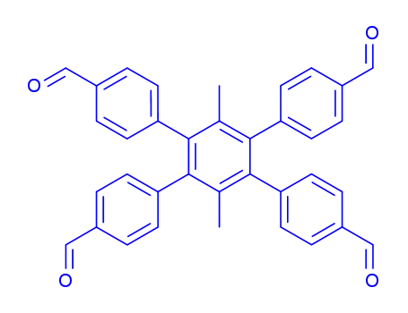 1,2,4,5-tetrakis-(4-formylphenyl)-3,6-dimethylbenzene